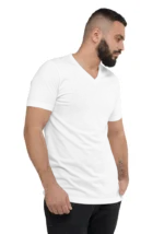 3005 Unisex Short Sleeve V-Neck Jersey Tee - Image 2