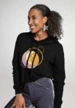 7502 Women's Fleece Crop Hoodie - Image 3