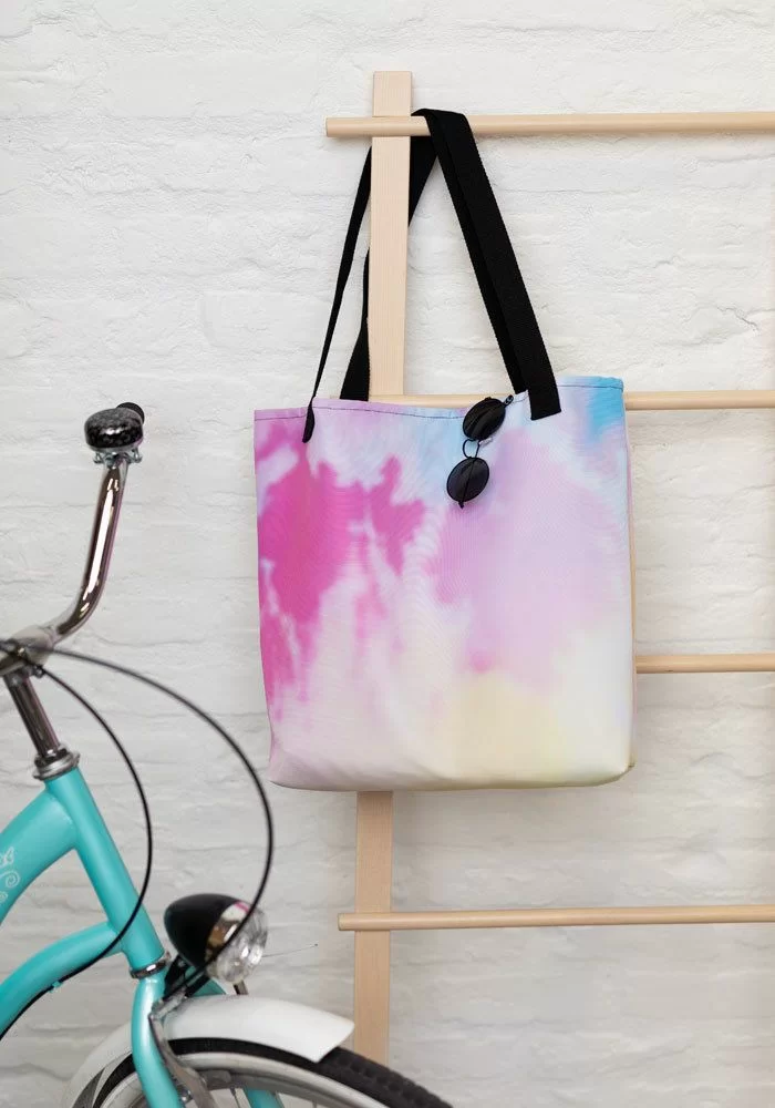 bbf696cdc81f785593adb3e17f685517_l All-Over Print Large Tote Bag w/ Pocket - Image 1