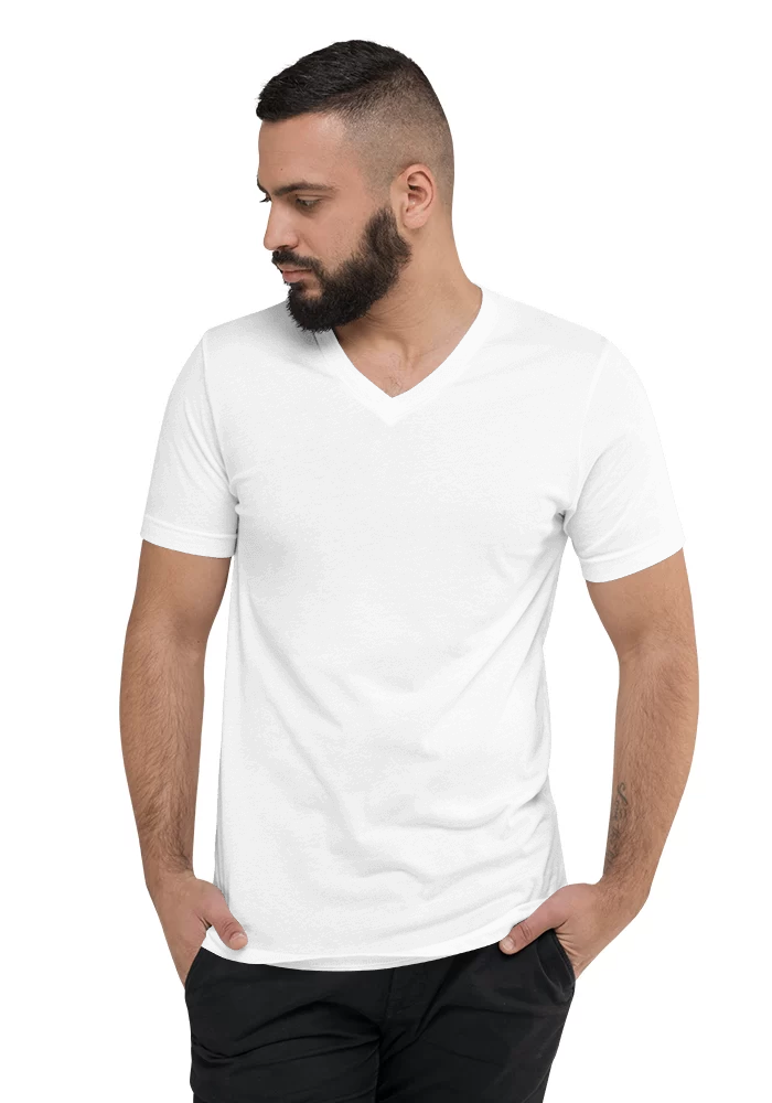 dce42cf82e7814ea425989881a84699a_l 3005 Unisex Short Sleeve V-Neck Jersey Tee - Image 1